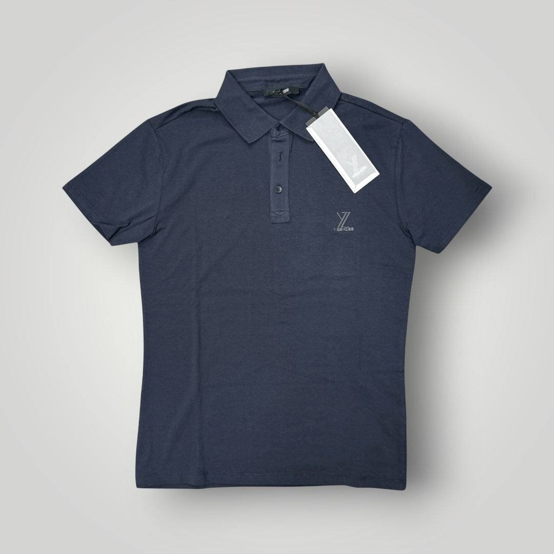Polo YES-ZEE in maglina con logo gommato lato cuore, col.Blu notte
