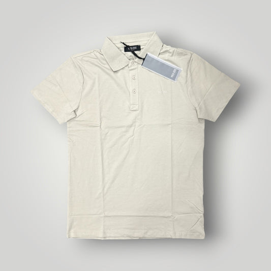 Polo YES-ZEE in maglina con scritta gommata, col.Beige