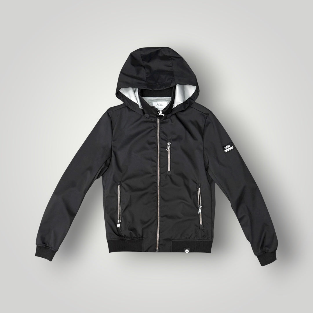 Giubbotto YES-ZEE Uomo, con cappuccio sganciabile, con zip argento, col.Nero