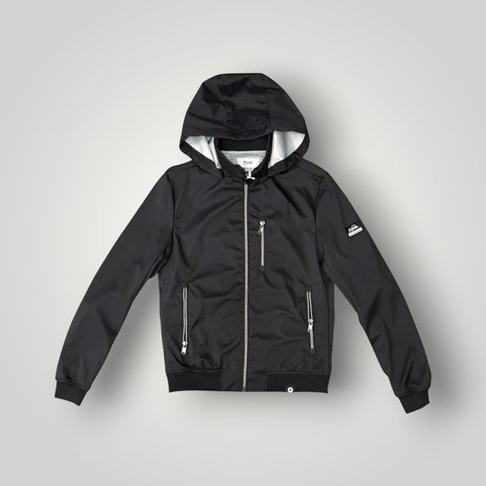 Giubbotto YES-ZEE Uomo, con cappuccio sganciabile, con zip argento, col.Nero