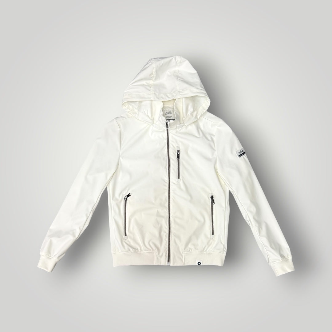 Giubbotto YES-ZEE Uomo, con cappuccio sganciabile, con zip argento, col.Bianco