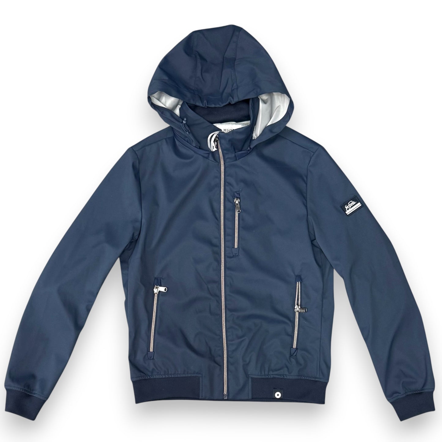 Giubbotto YES-ZEE Uomo, con cappuccio sganciabile, con zip argento, col.Blu