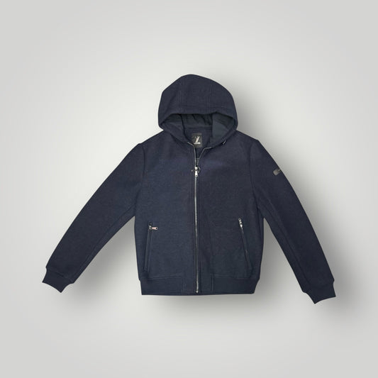 Giubbotto YES-ZEE Uomo in lanetta con cappuccio, col.Blu