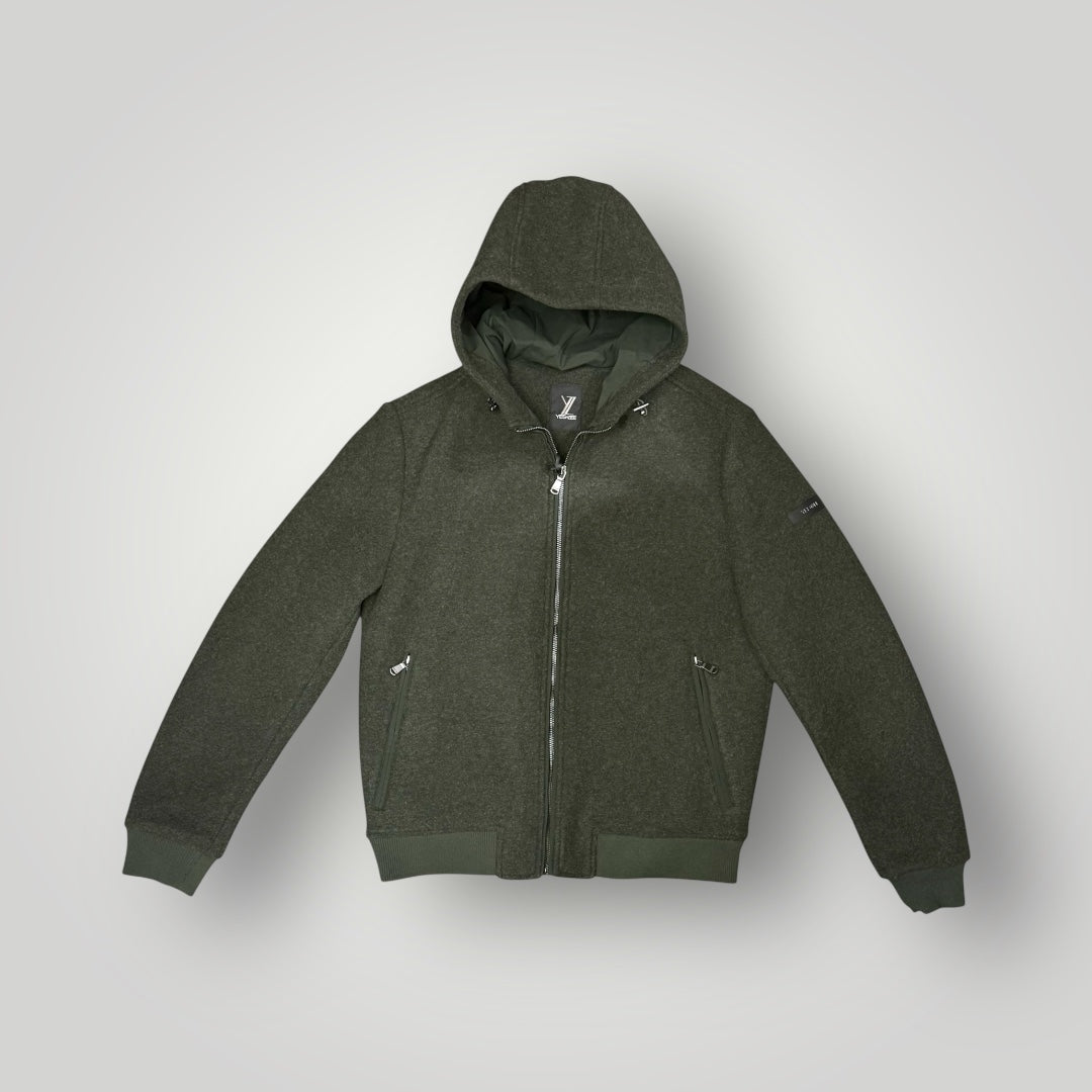 Giubbotto YES-ZEE Uomo in lanetta con cappuccio, col.Verde