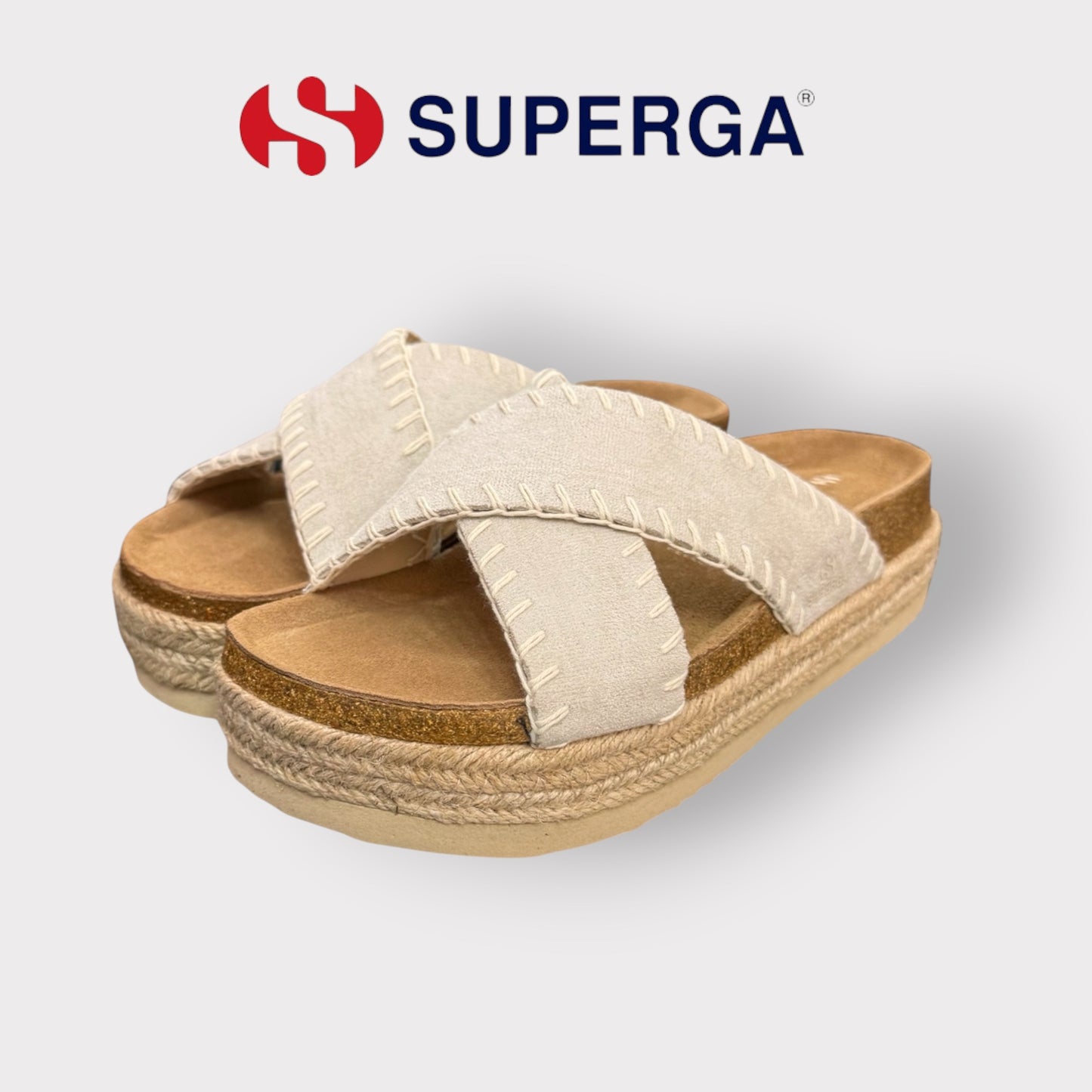 SUPERGA- Scarpe Donna, con zeppa, col.Bianco