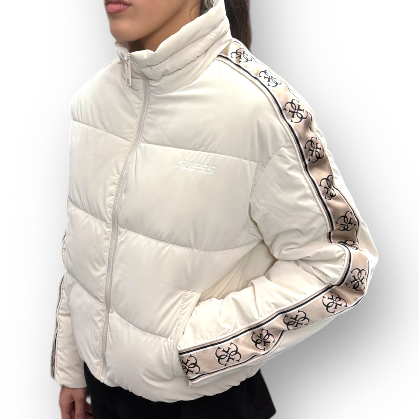 Giubbotto Puffer GUESS Donna, Col.Panna