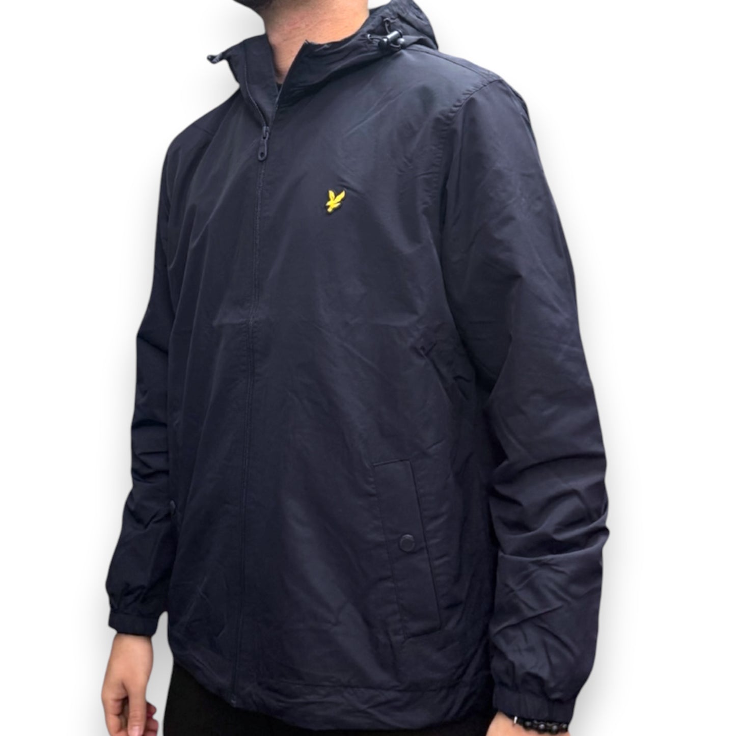 LYLE & SCOTT-Giubbotto Uomo, con cappuccio, mod.Zip through hooded Jacket, col.Dark Navy