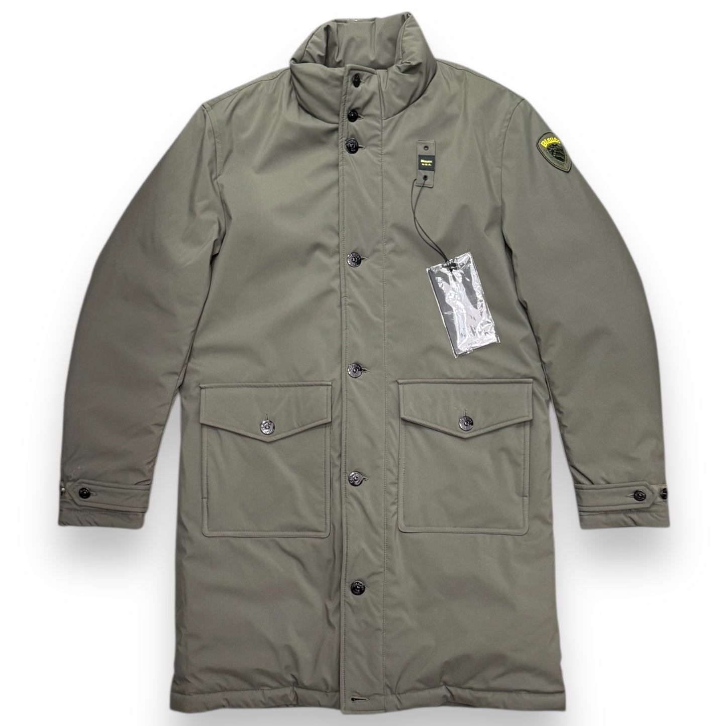 Giubbotto BLAUER Uomo, impermeabile lungo, mod.Trench, col.Verde