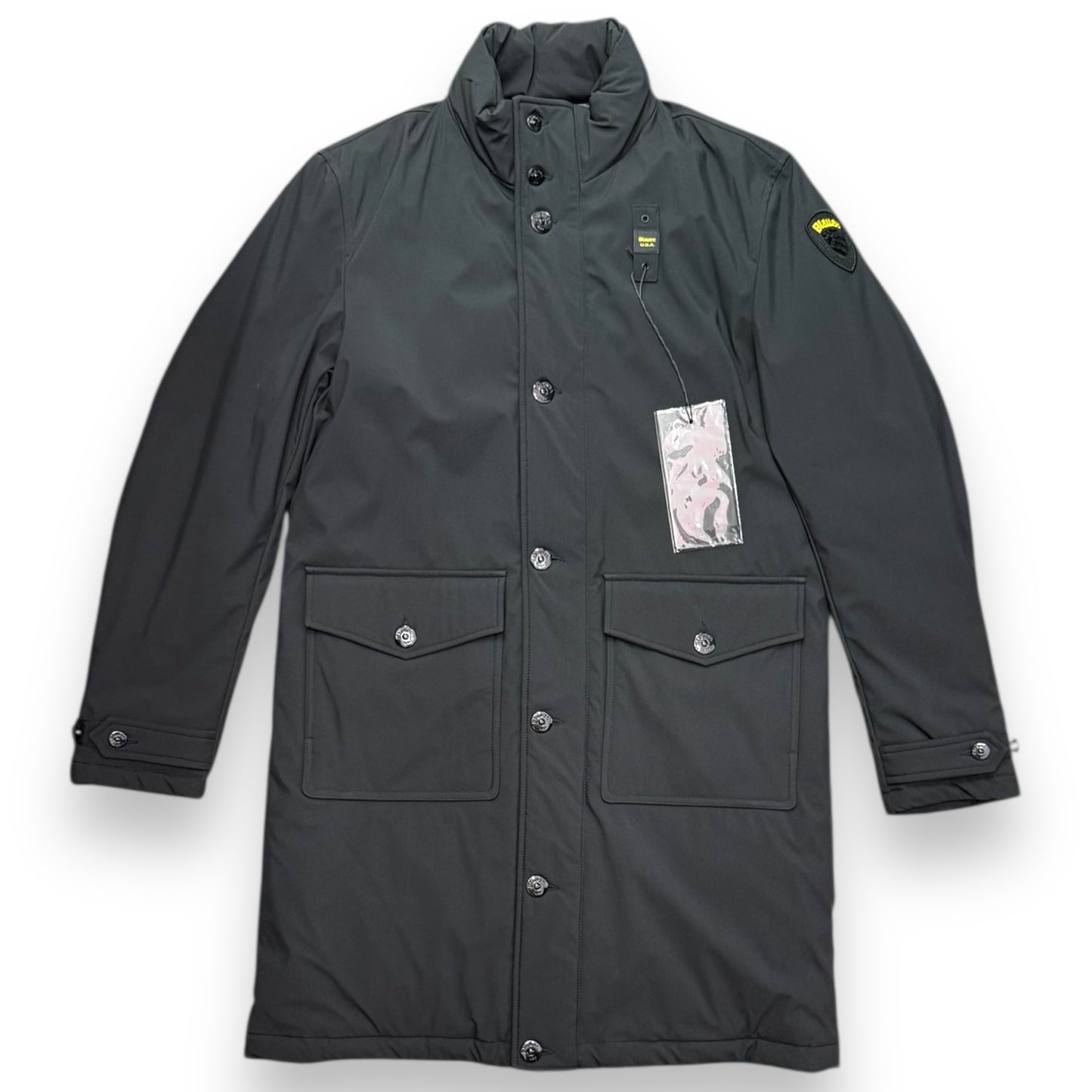 Giubbotto BLAUER Uomo, impermeabile lungo, mod.Trench, col.Nero