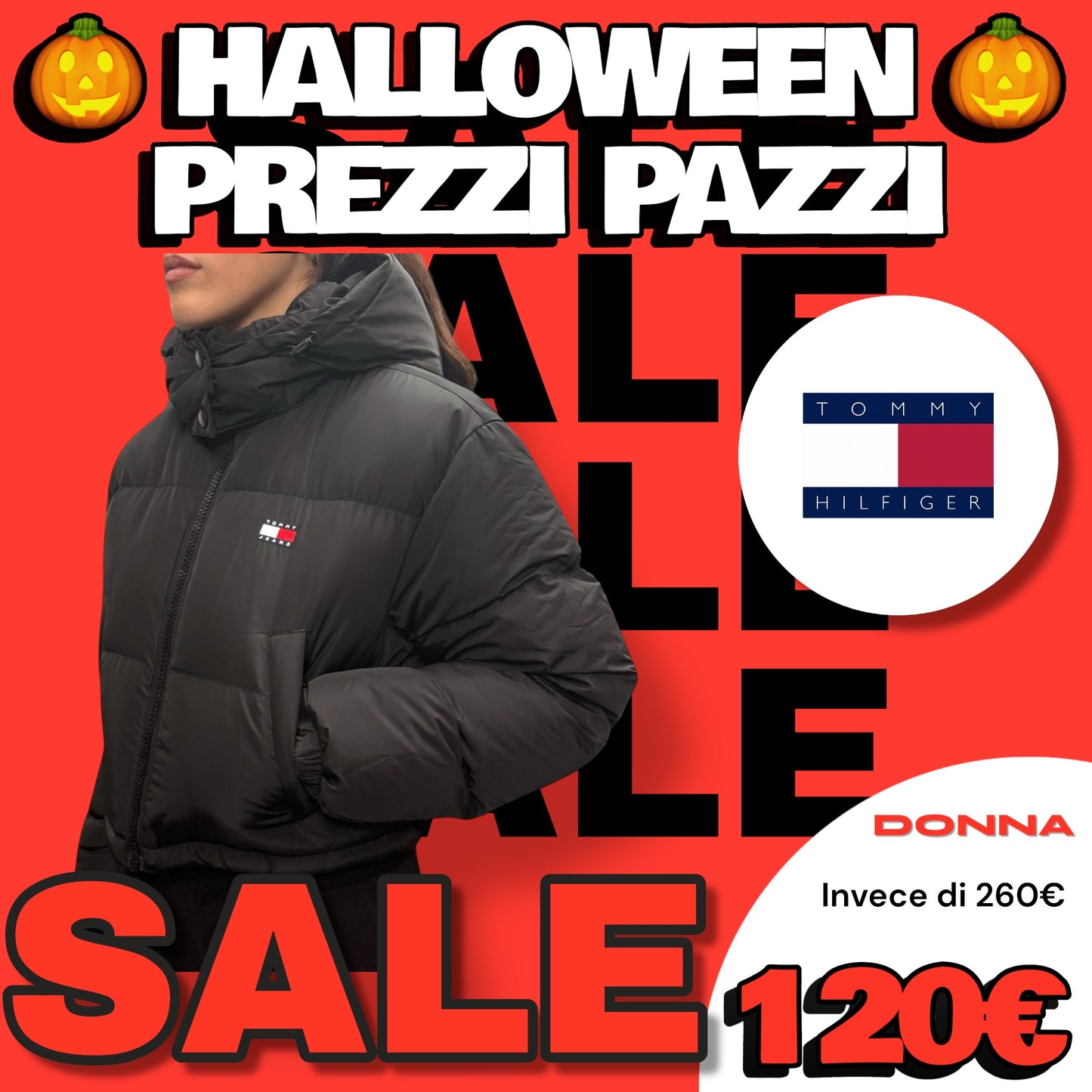 Giubbotto TOMMY HILFIGER Donna, con cappuccio sganciabile, mod.Puffer,  (veste grande si consiglia una tg. In meno), col.Nero