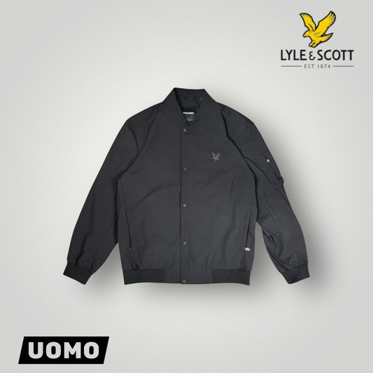 Bomber LYLE&SCOTT in tessuto tecnico (mezzi tempi), mod.Aviator, Col.Jet Black
