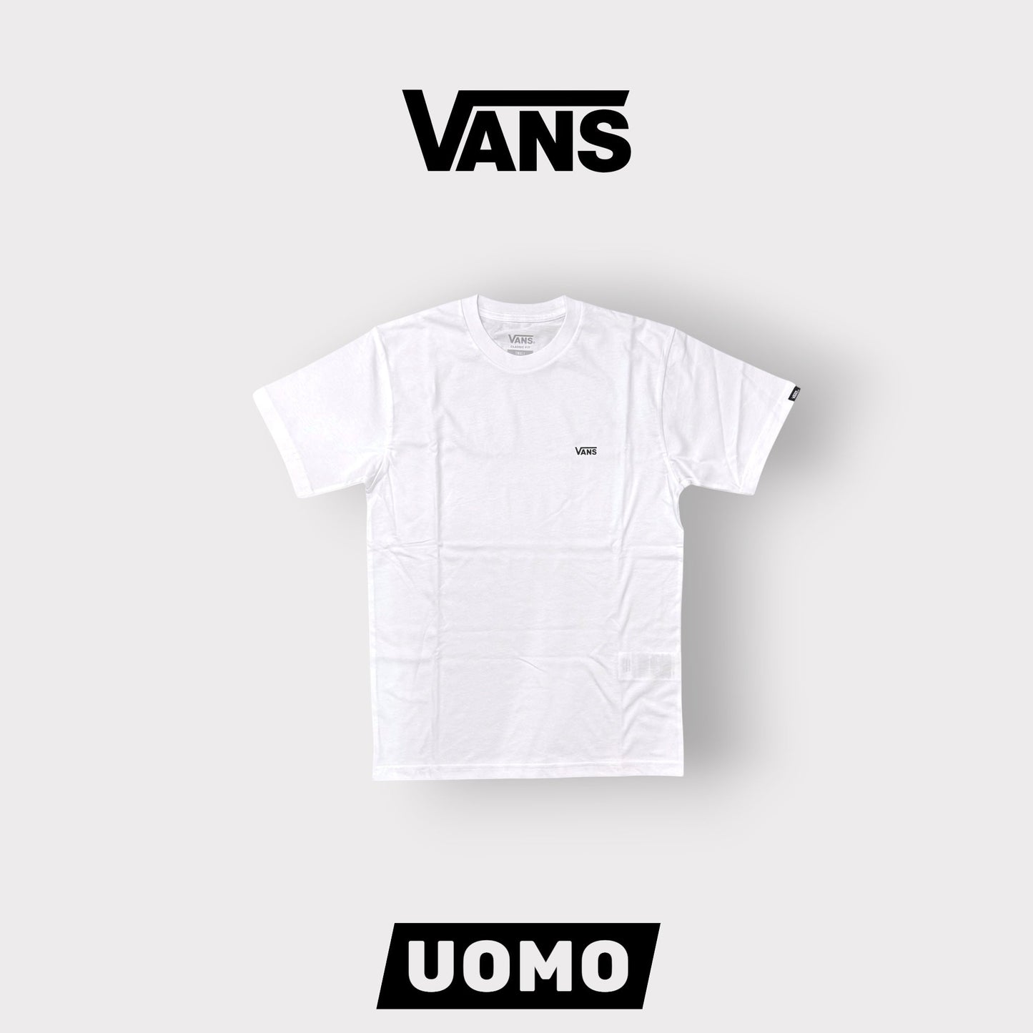 VANS- T-shirt Uomo, con logo lato cuore, ClassicFit, col.Bianco