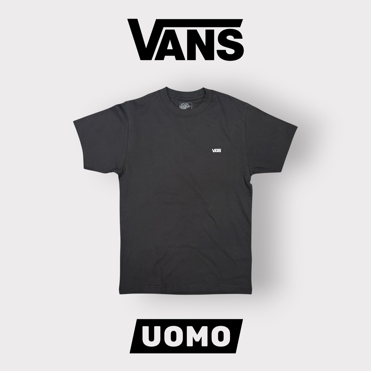 VANS- T-shirt Uomo, con logo lato cuore, LooseFit, col.Nero