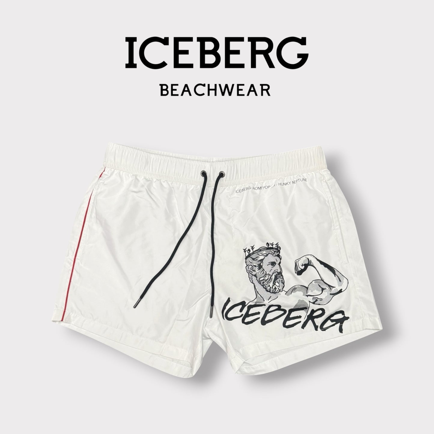 ICEBERG BEACHWEAR- Costume Uomo, col.Bianco