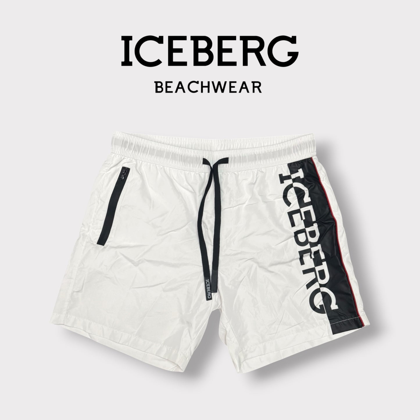 ICEBERG BEACHWEAR- Costume Uomo, col.Bianco