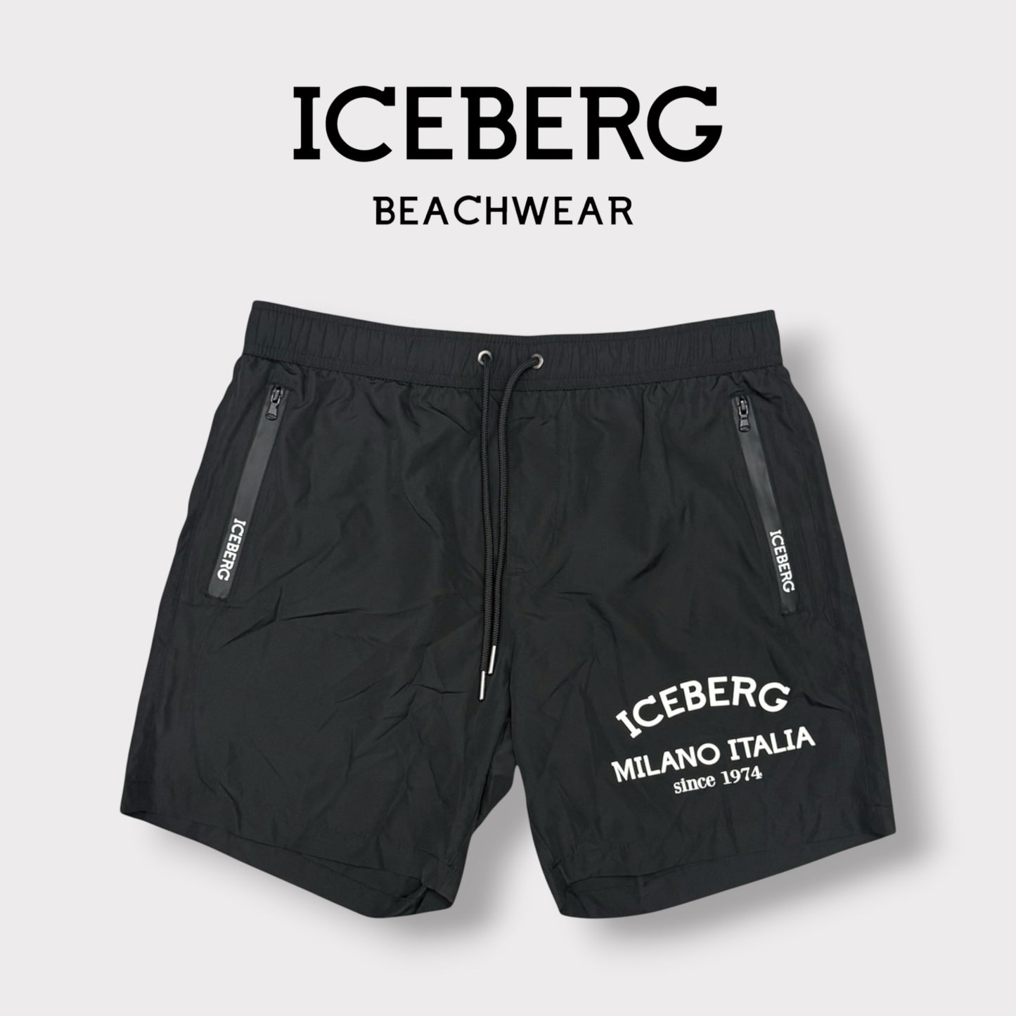 ICEBERG BEACHWEAR- Costume Uomo, col.Nero