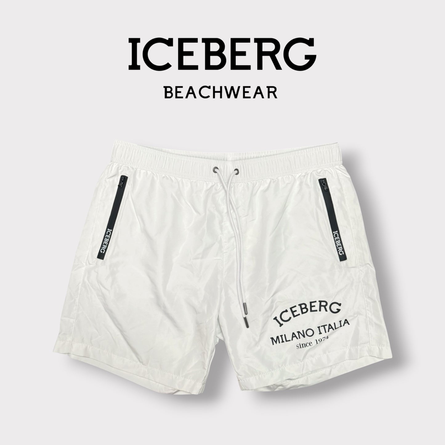 ICEBERG BEACHWEAR- Costume Uomo, col.Bianco