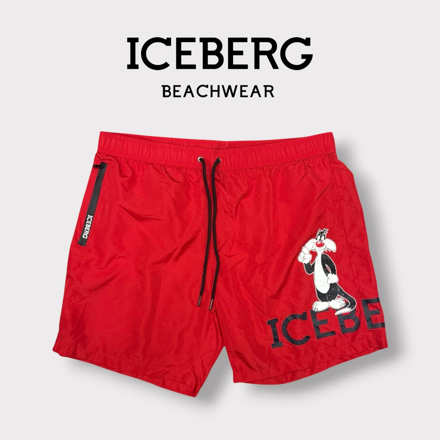ICEBERG BEACHWEAR- Costume Uomo, col.Rosso
