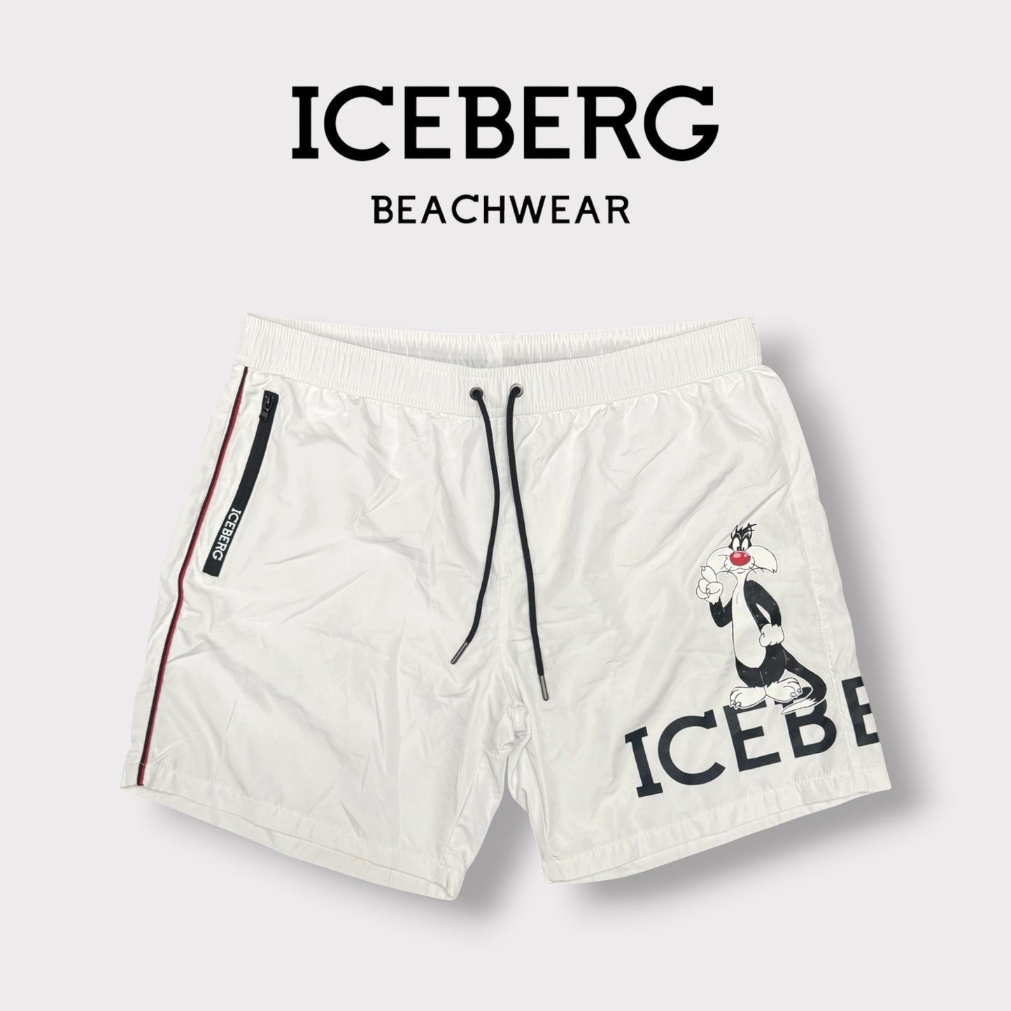ICEBERG BEACHWEAR- Costume Uomo, col.Bianco