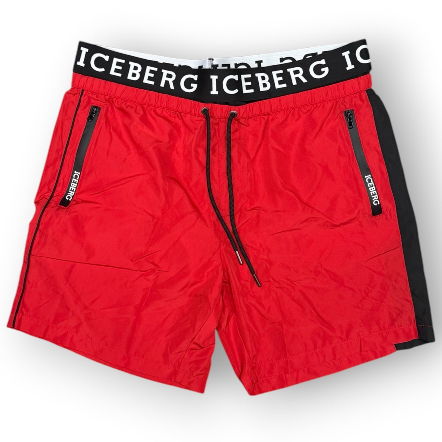 ICEBERG BEACHWEAR- Costume Uomo, con doppio elastico, col.Rosso