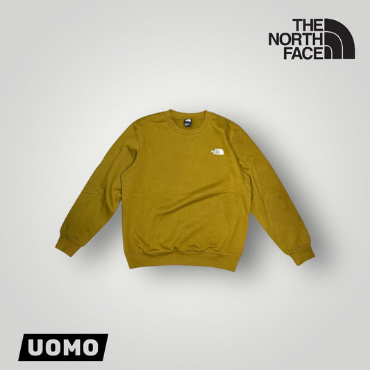 Felpa THE NORTH FACE Uomo girocollo con logo lato cuore stampato, Col.Moss Green (veste grande)