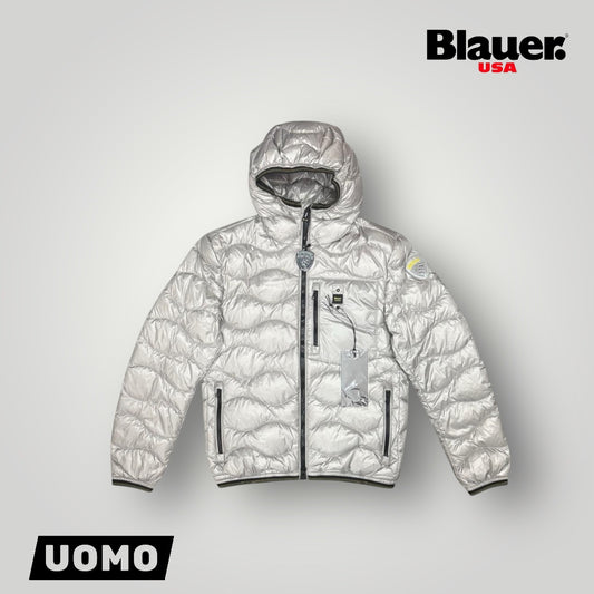 Giubbotto BLAUER con trama ad onde, Col.Ghiaccio (imbott. Piuma - 2025)