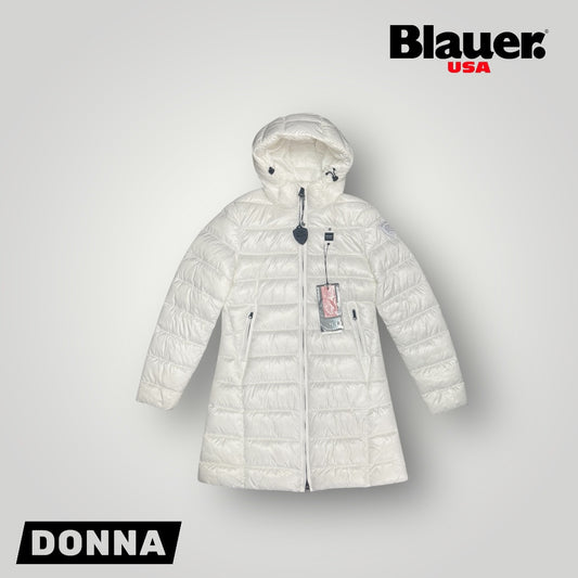 Giubbotto BLAUER Donna lungo, Col.Bianco (Imbott.Ovatt.)