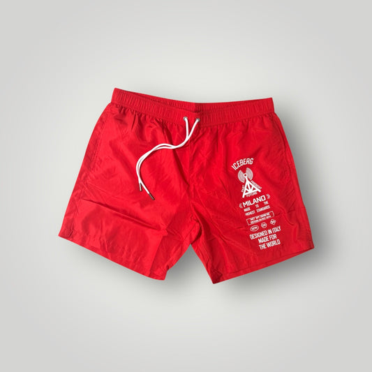 Costume Uomo ICEBERG BEACHWEAR, Col.Rosso MOD.(ICEGMBM12)-(veste piccolo)