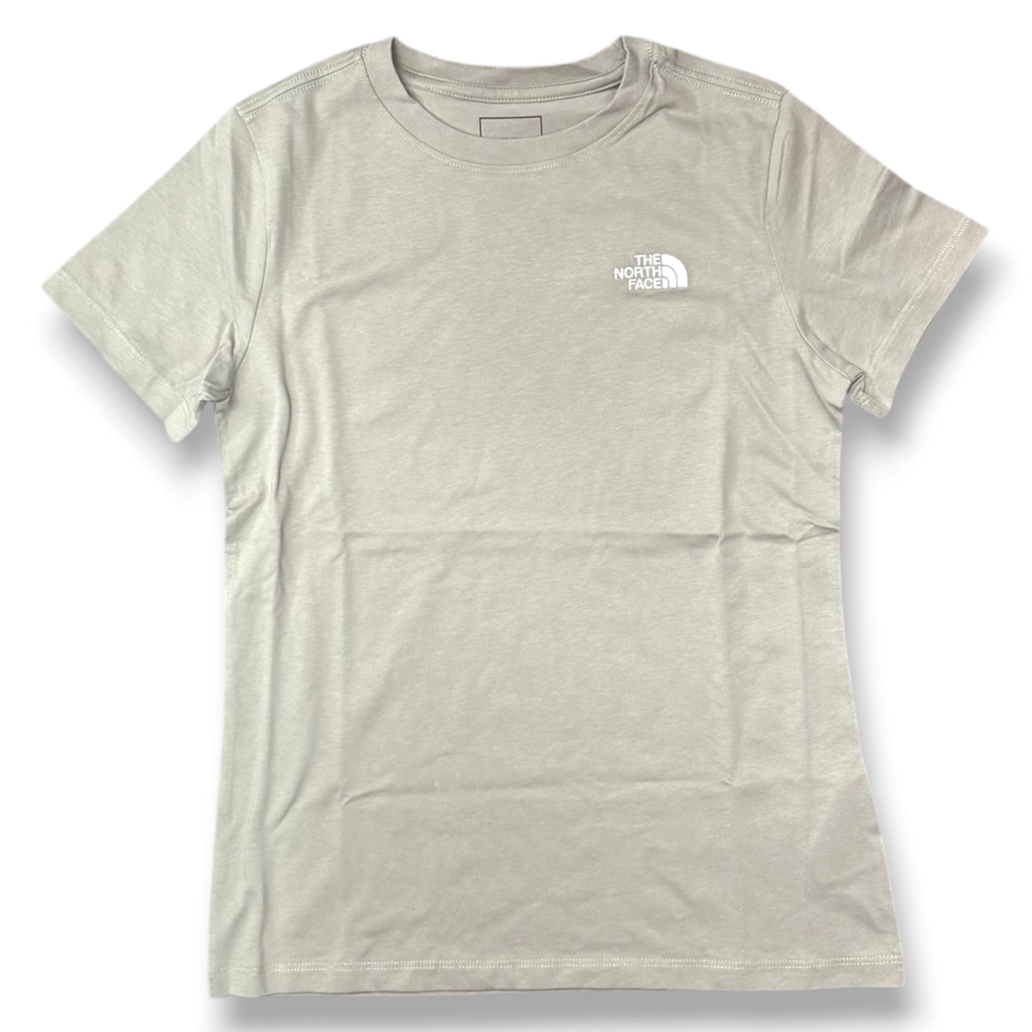 THE NORTH FACE- T-shirt Donna, con logo ricamato lato cuore, SlimFit, col.Tortora