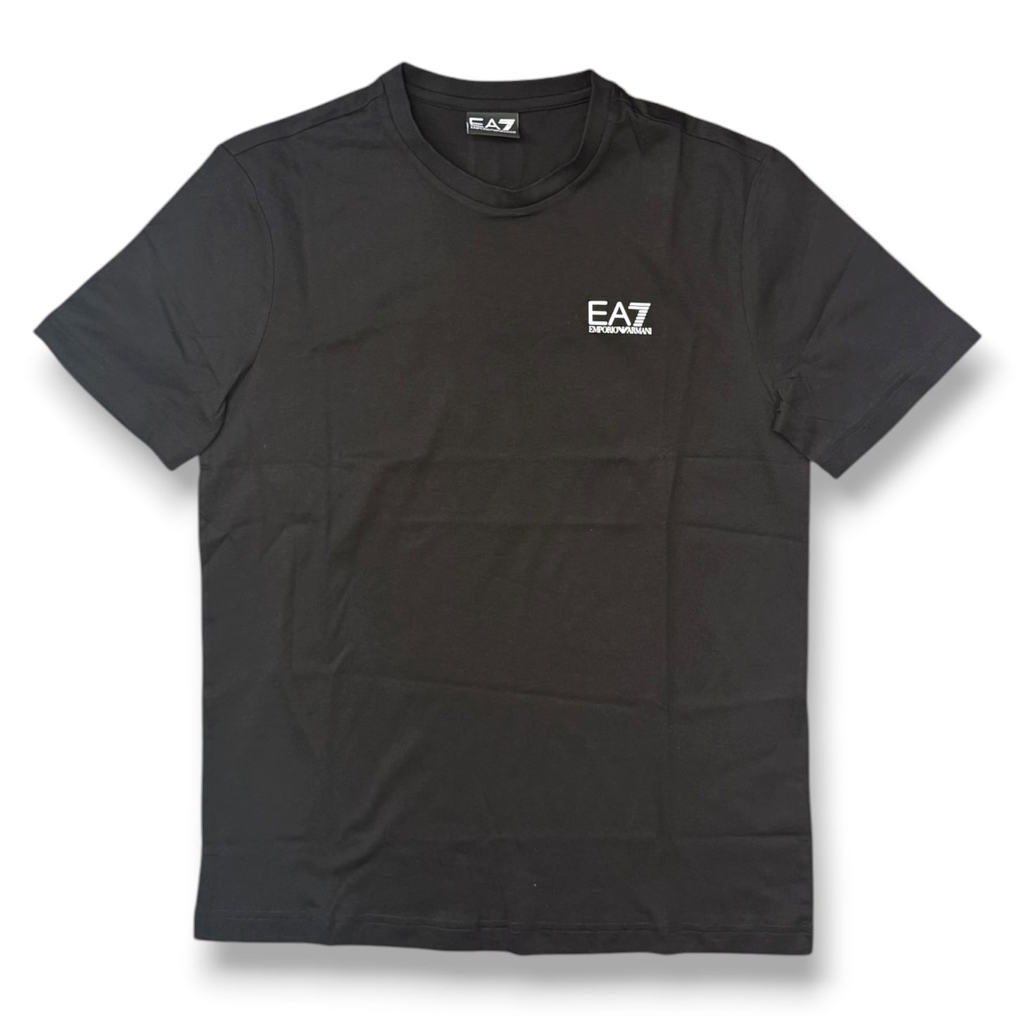 EMPORIO ARMANI- T-shirt Uomo, con logo lato cuore e stampa sulla schiena, col.Nero