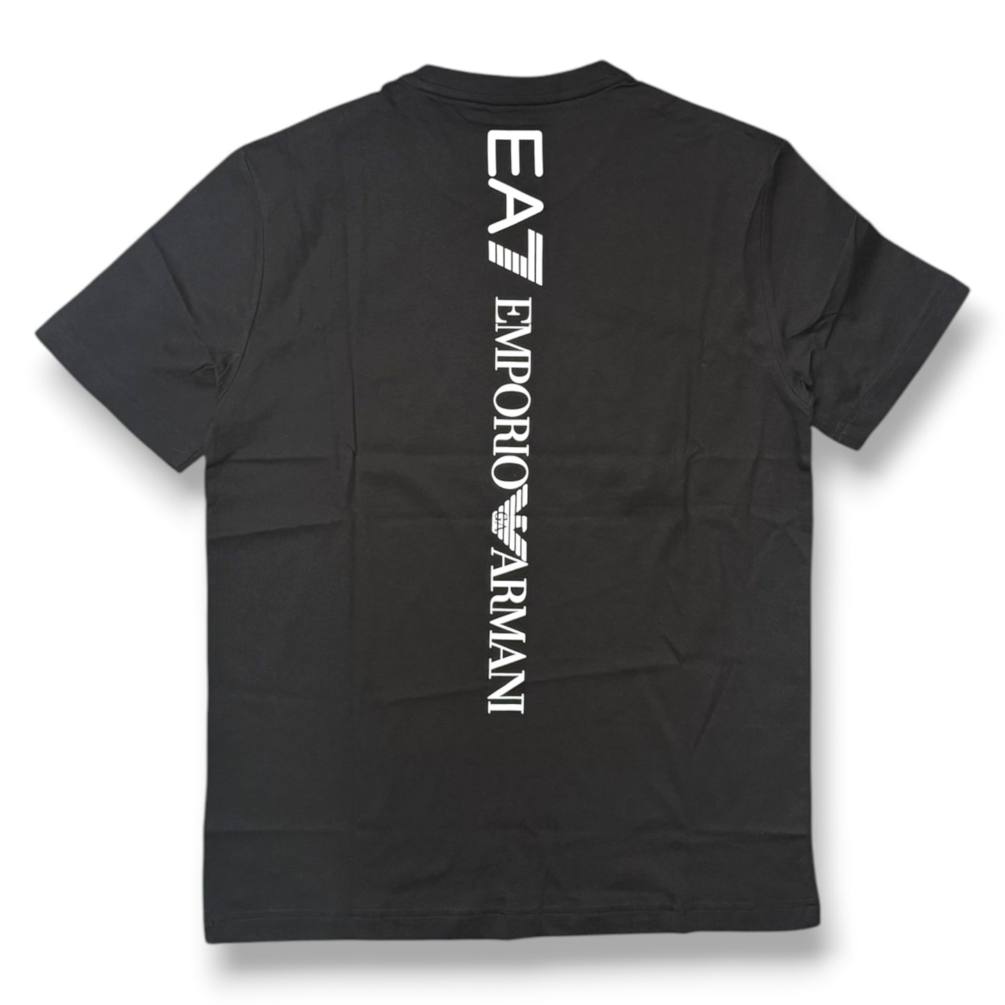 EMPORIO ARMANI- T-shirt Uomo, con logo lato cuore e stampa sulla schiena, col.Nero