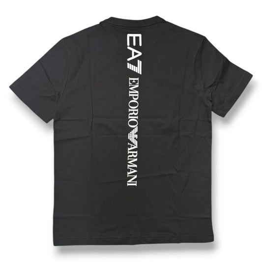 EMPORIO ARMANI- T-shirt Uomo, con logo lato cuore e stampa sulla schiena, col.Nero