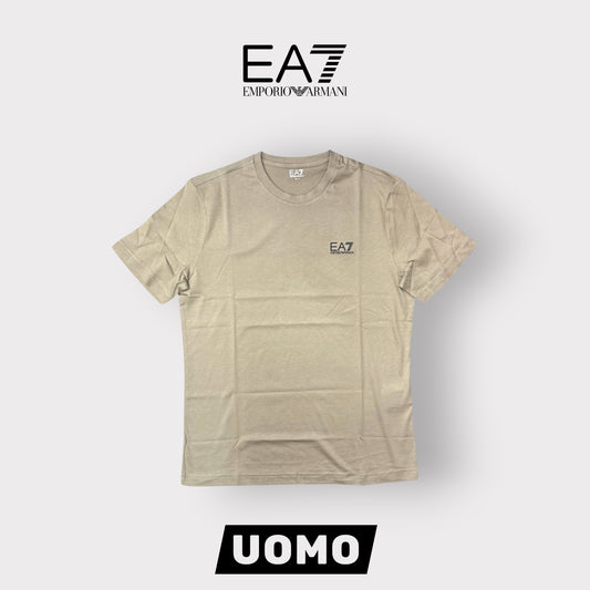 EMPORIO ARMANI- T-shirt Uomo, con logo lato cuore, col.Sabbia