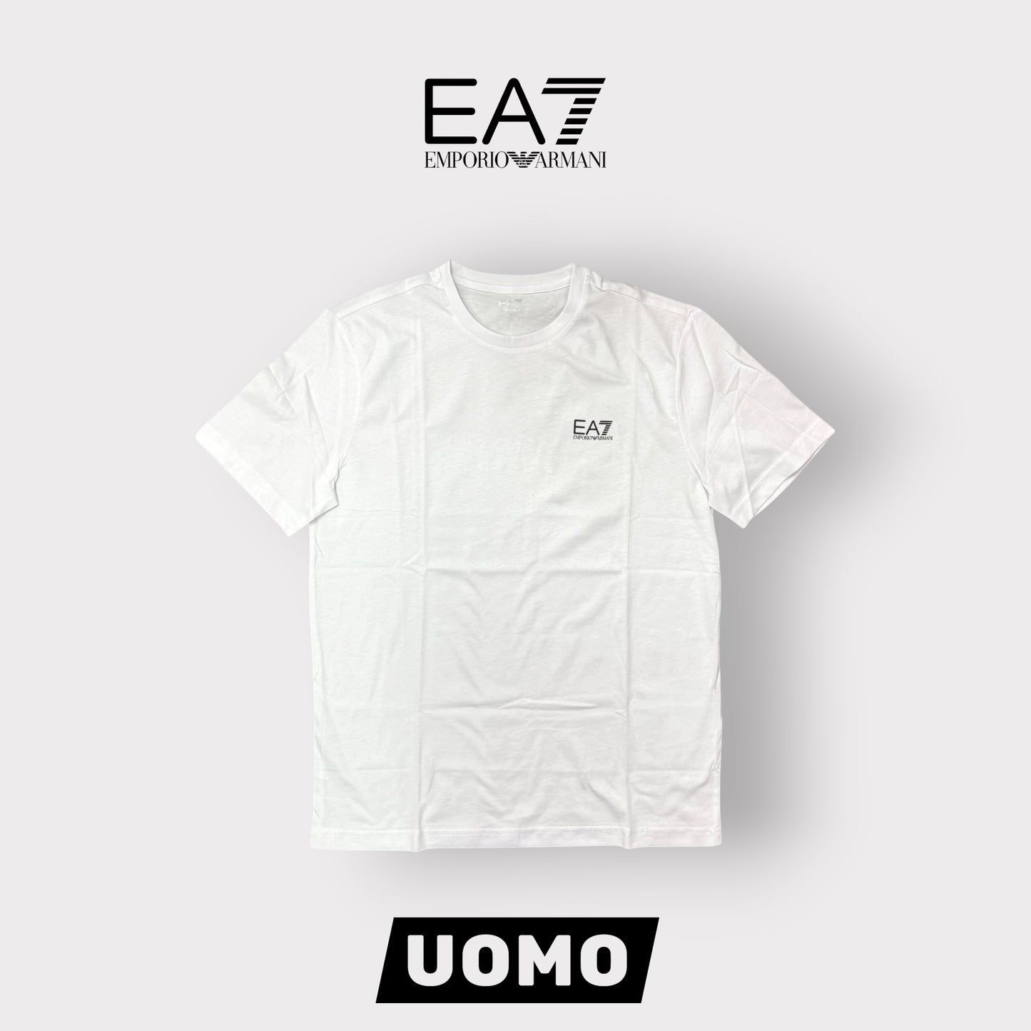 EMPORIO ARMANI- T-shirt Uomo, con logo lato cuore, col.Bianco