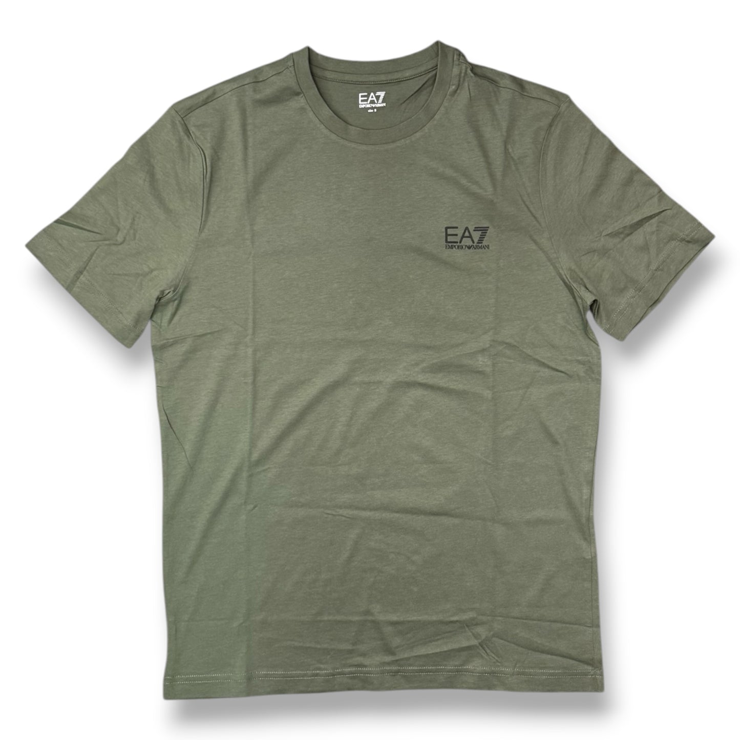 EMPORIO ARMANI- T-shirt Uomo, con logo lato cuore, col.Verde
