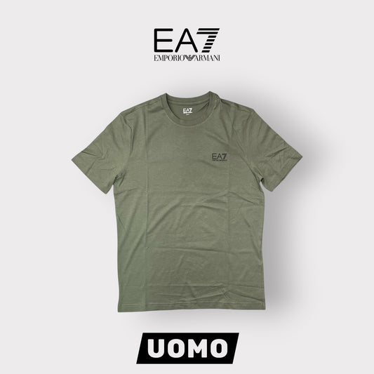 EMPORIO ARMANI- T-shirt Uomo, con logo lato cuore, col.Verde