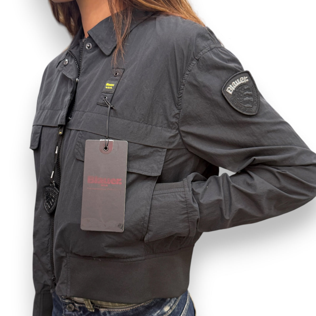 Blauer Donna, giubbotto, mod.Crop, Col.Nero