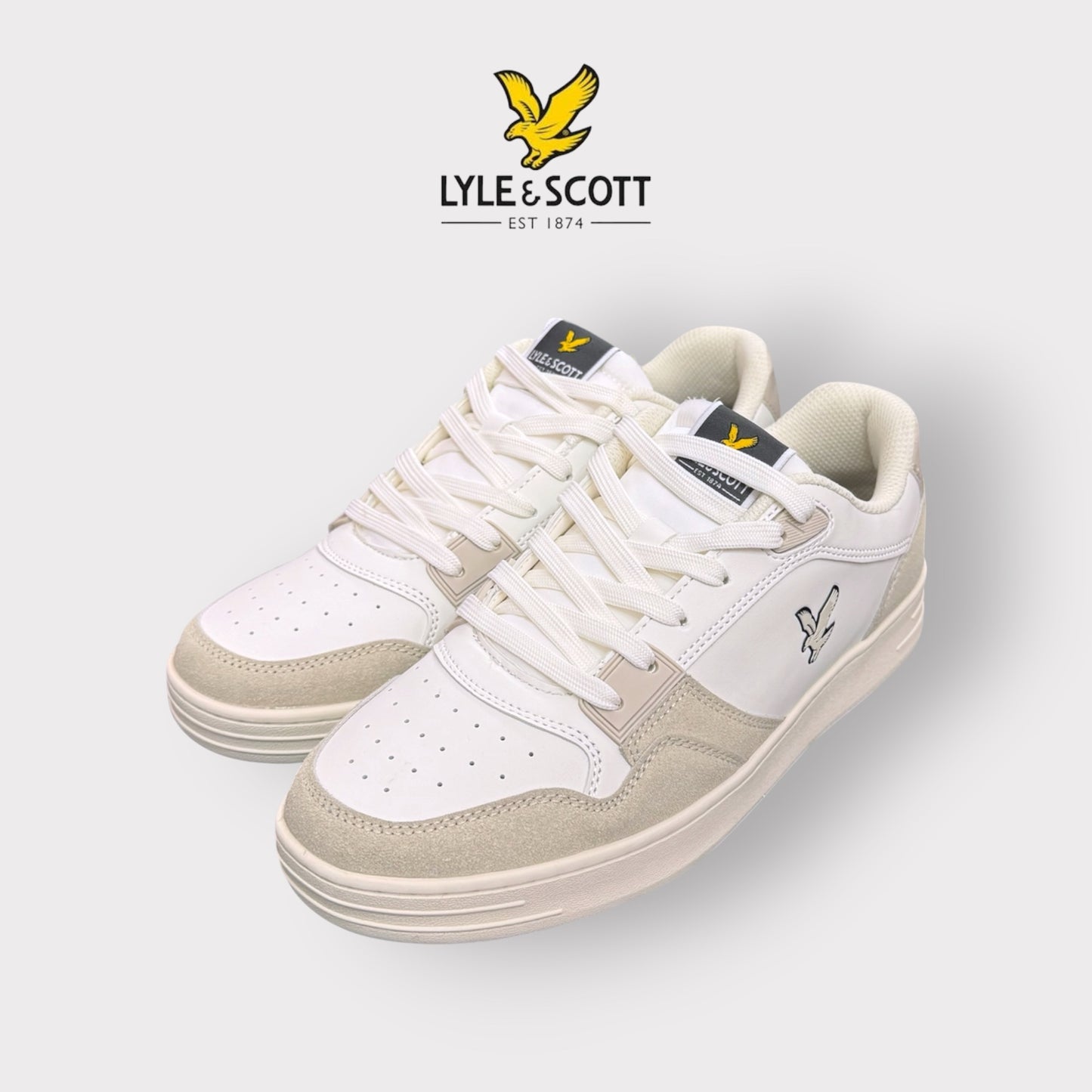 LYLE & SCOTT- Scarpe Uomo, mod.CALLUM, Col.Bianco/Beige