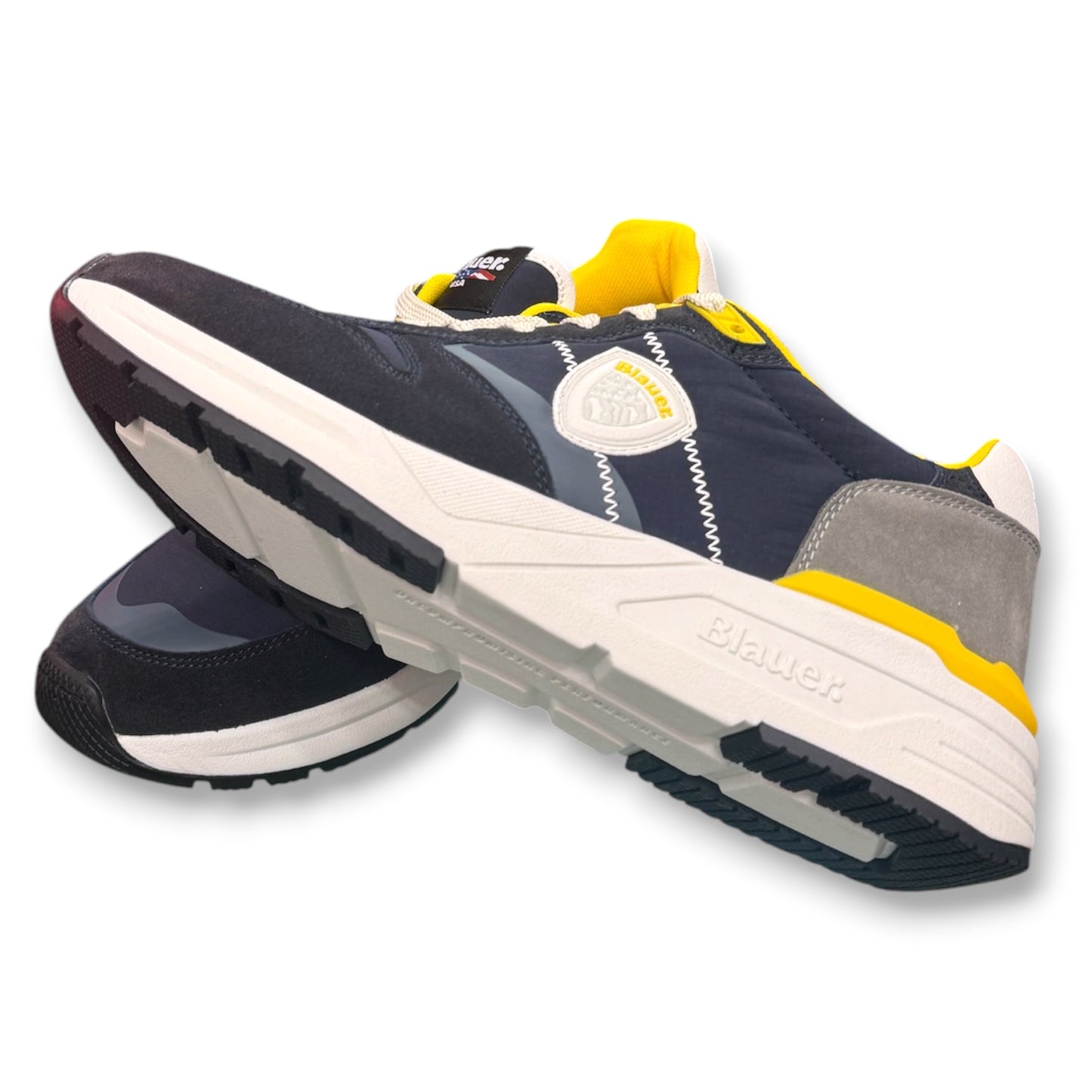 BLAUER - Scarpe Uomo, col.Blu/Grigio/ Giallo
