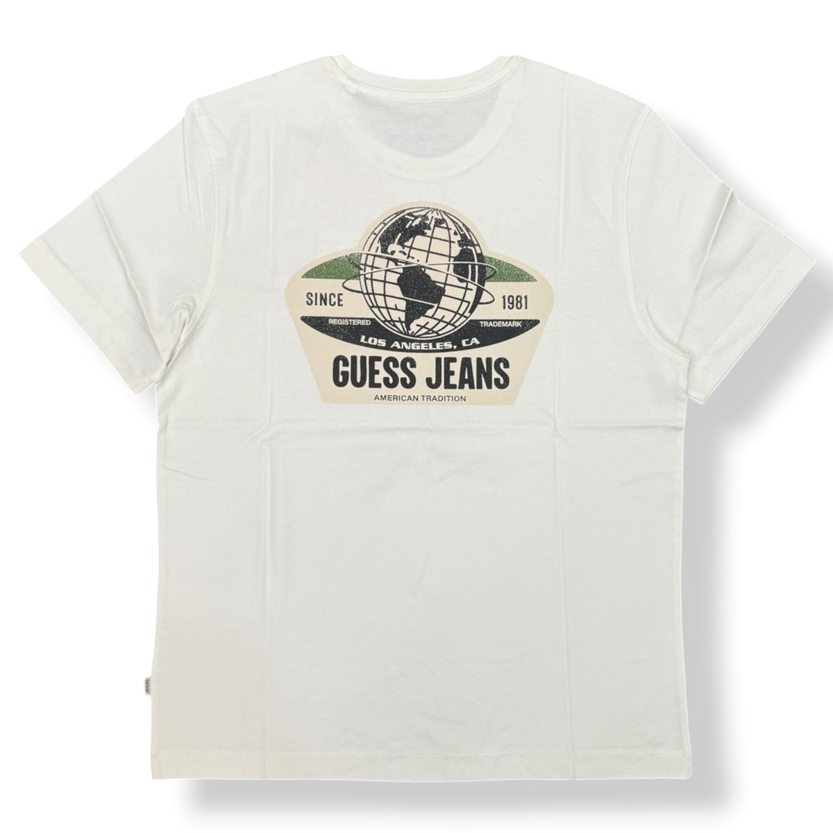 GUESS- T-shirt Uomo, con stampa sulla schiena, col.Bianco