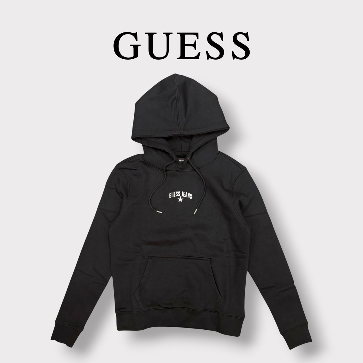 GUESS - Felpa Donna, con cappuccio, tex.Felpato, col.Nero