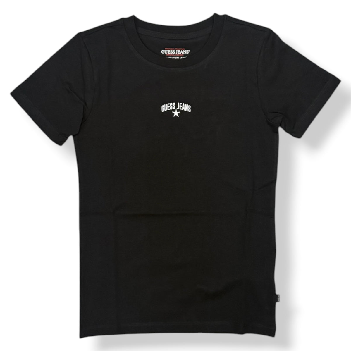 GUESS JEANS- T-shirt Donna, SlimFit, Col.Nero