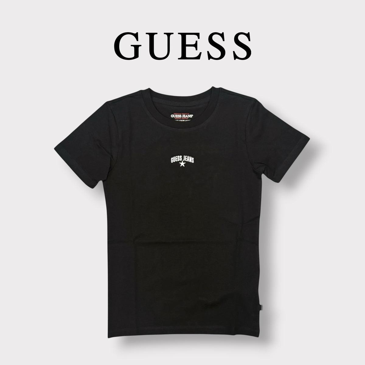 GUESS JEANS- T-shirt Donna, SlimFit, Col.Nero