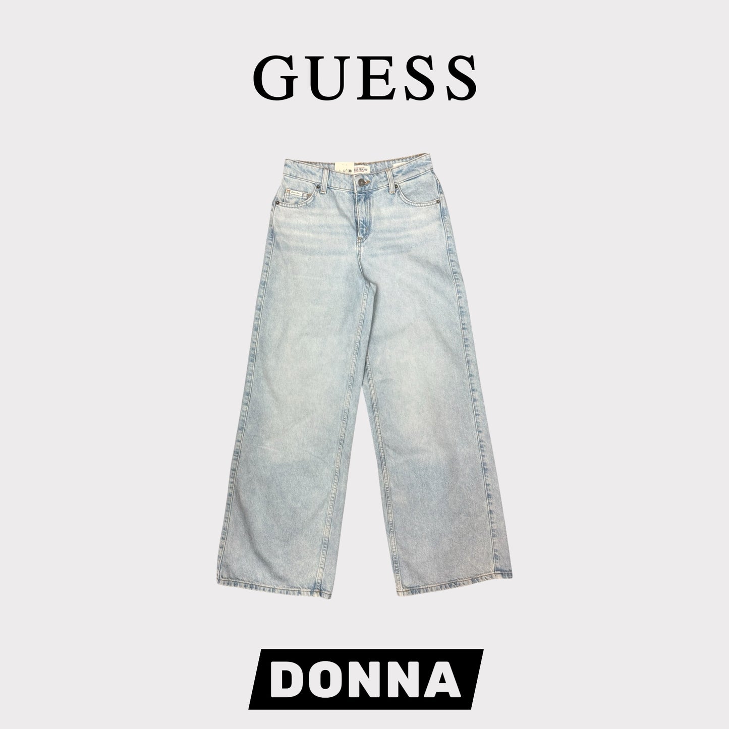 GUESS JEANS - Pantalone Donna, mod.Wide Leg, (L30)