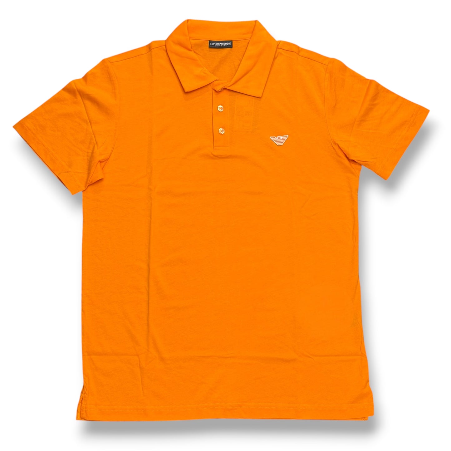 EMPORIO ARMANI-Polo Uomo in con logo lato cuore, col.Arancione