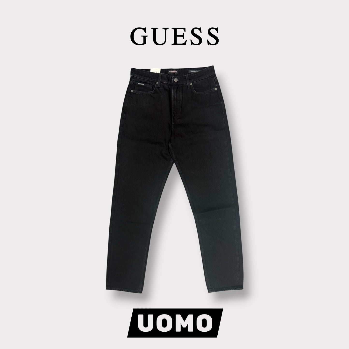 GUESS JEANS - Pantalone Uomo, mod.Relaxed Taper (L32)