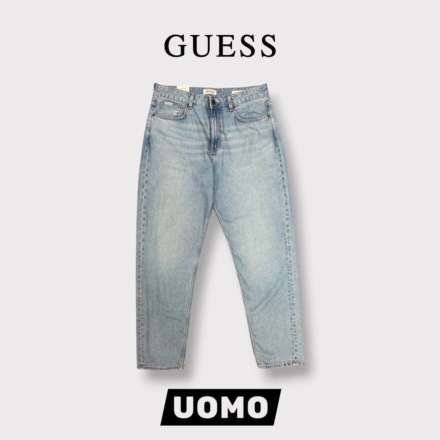 GUESS JEANS - Pantalone Uomo, mod.Relaxed Taper (L32)