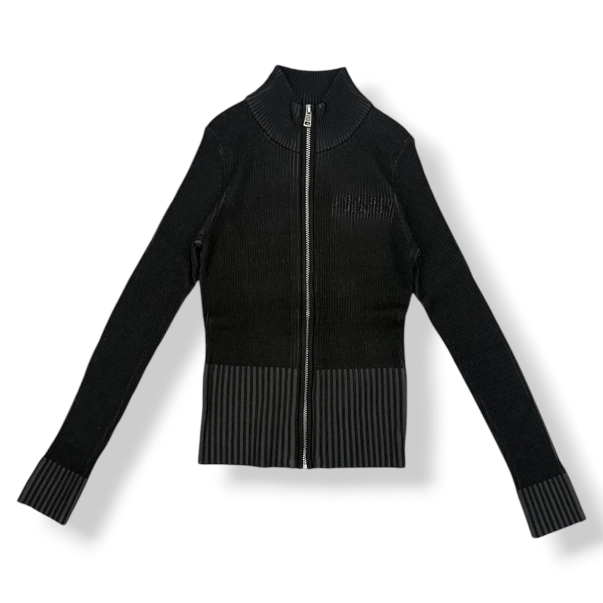 GUESS JEANS- Maglioncino Donna, cn zip e senza cappuccio, Col.Nero