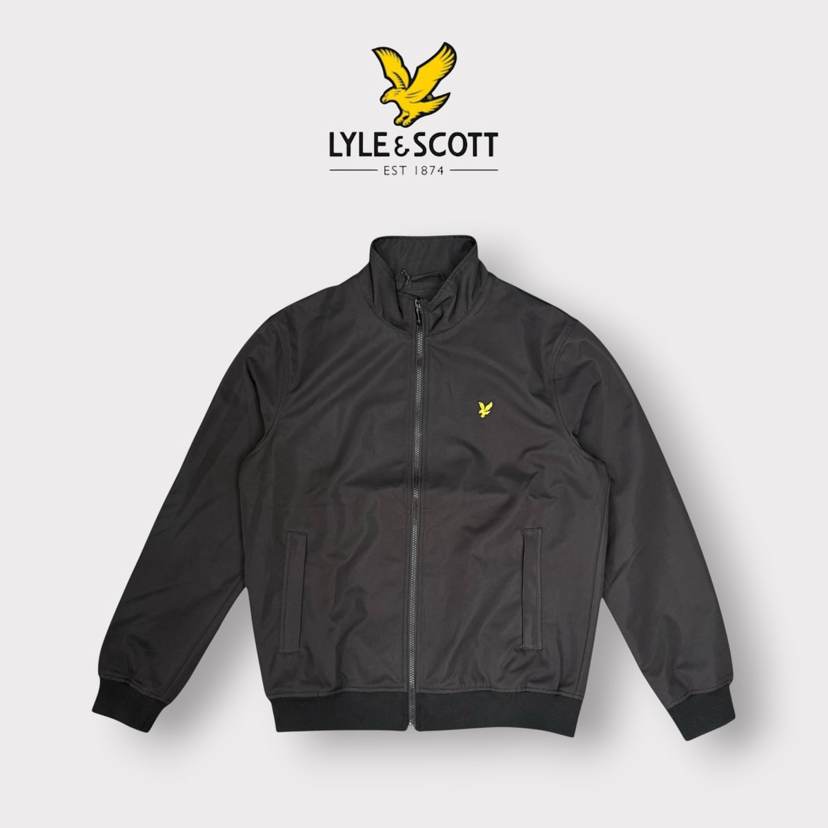 Giubbotto LYLE&SCOTT in tessuto tecnico(primaverile), (veste comodo), senza cappuccio, mod.Mesh Backed Funnel, Col.Nero