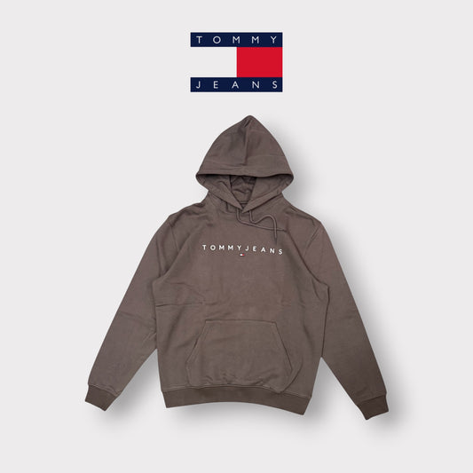 TOMMY JEANS - Felpa Uomo con cappuccio, tex.felpato, Col.Marrone